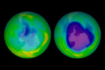 Antarctic Ozone Hole: 1979 to 2008