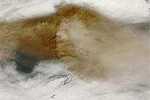 Ash Plume from Sarychev Peak