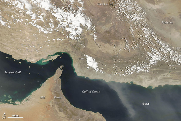Dust Storm along the Iranian Coast