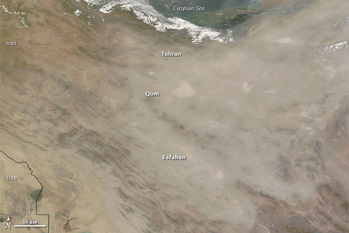 Dust Storm over Iran