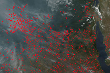 Fires Stretch Across Central Africa 