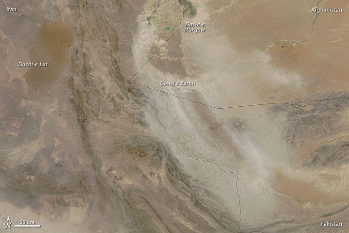 Dust Plumes from Afghanistan