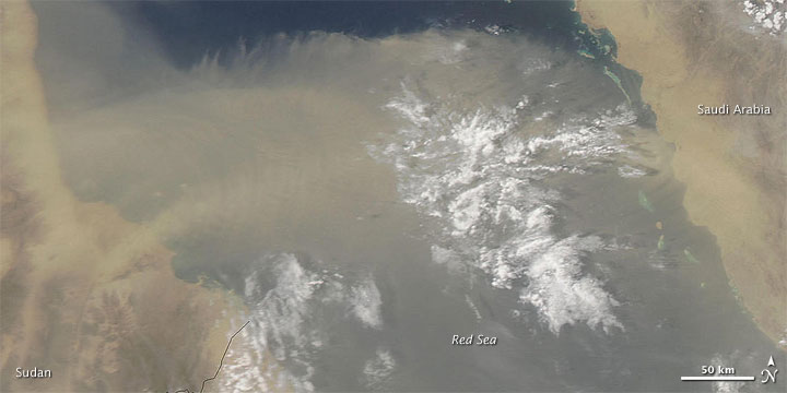 Dust Storm over the Red Sea