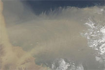 Dust Storm over the Red Sea