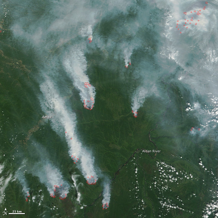 Fires Near the Aldan River, Russia - related image preview