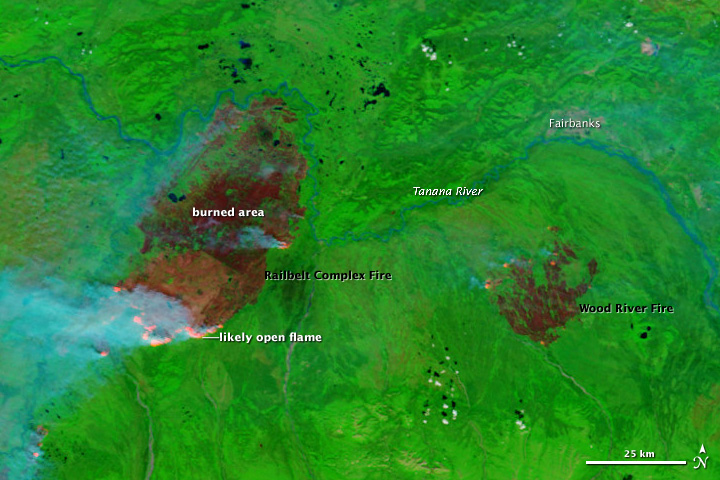 Hundreds of Thousands of Acres Burning in Interior Alaska 