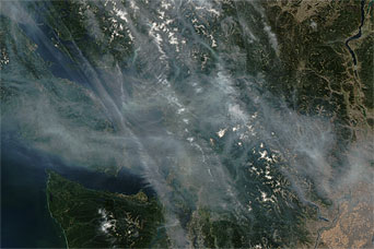 Smoke over the Pacific Northwest - related image preview