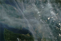 Smoke over the Pacific Northwest