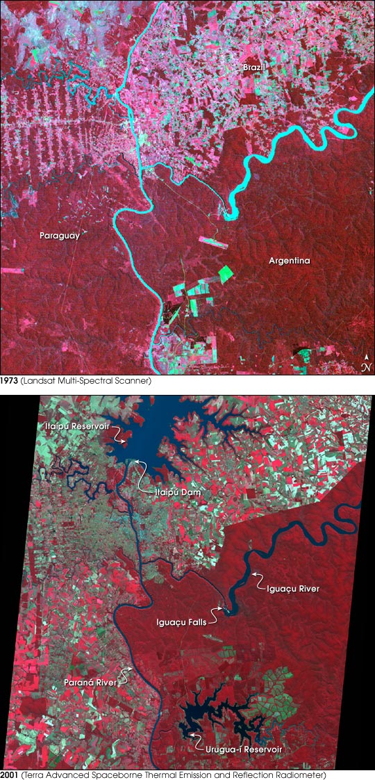 Iguaçu Falls and Itapú Reservoir