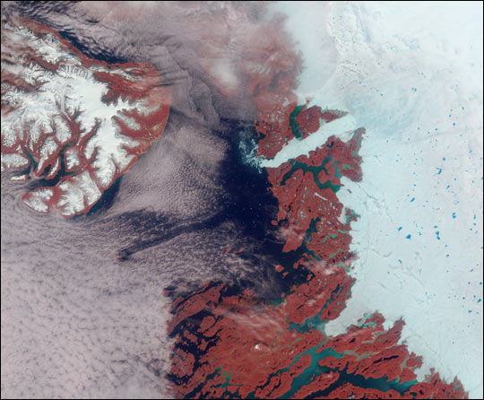 Greenland’s Coast in Holiday Colors