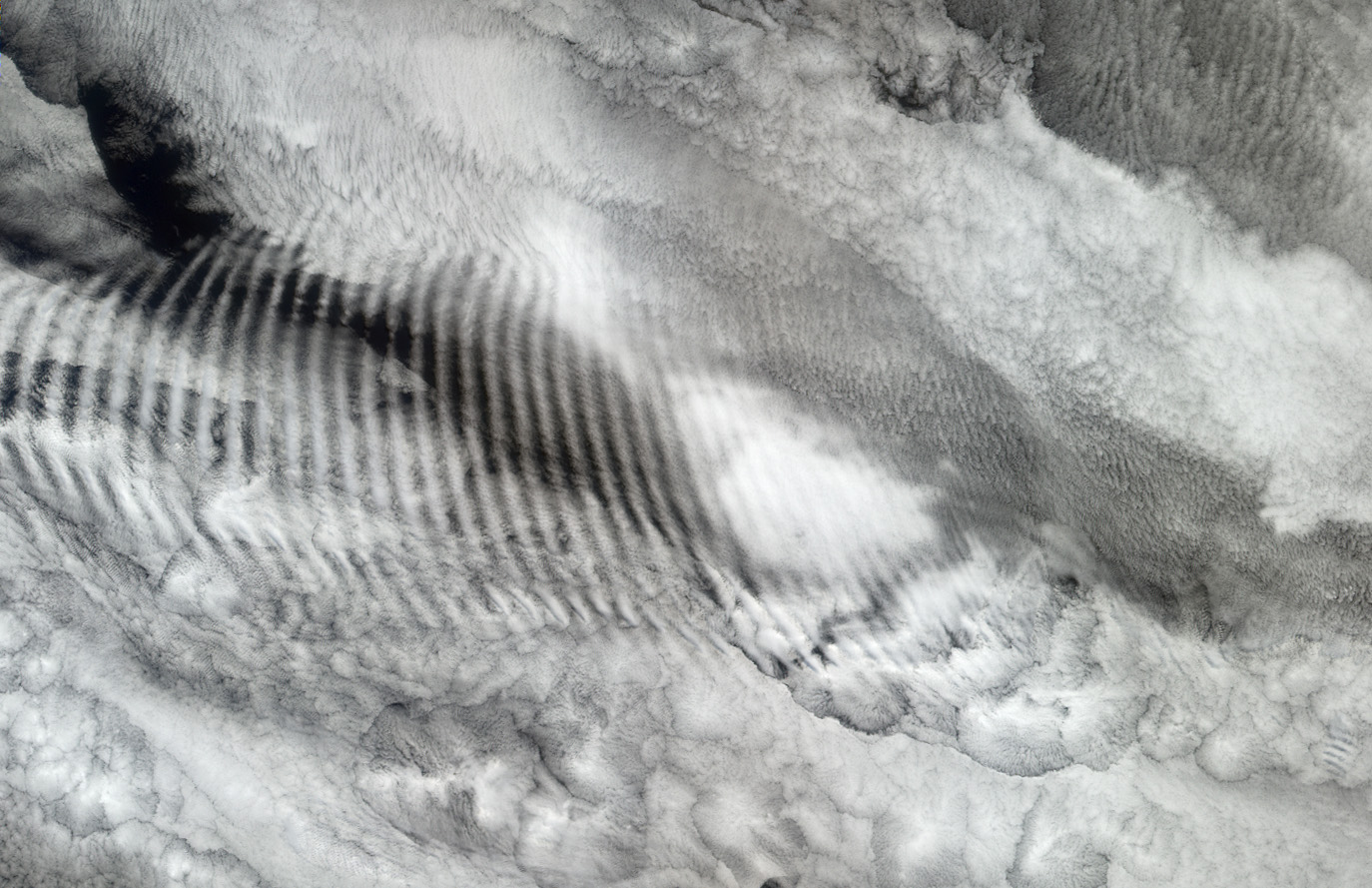 Gravity Waves Ripple over Marine Stratocumulus Clouds - related image preview