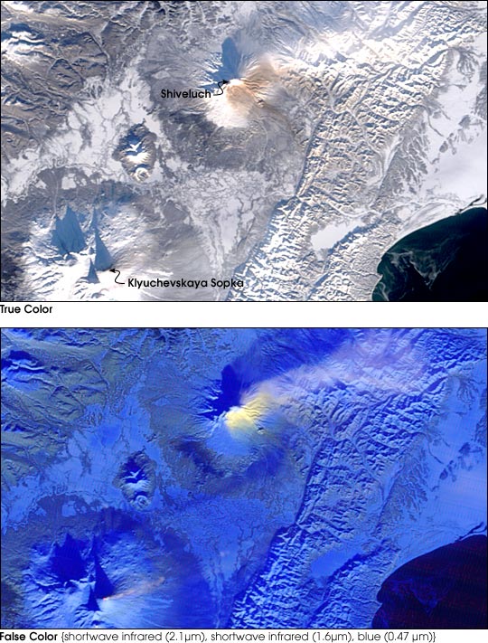 Eruptions of Shiveluch and Klyuchevskaya Sopka  - selected child image