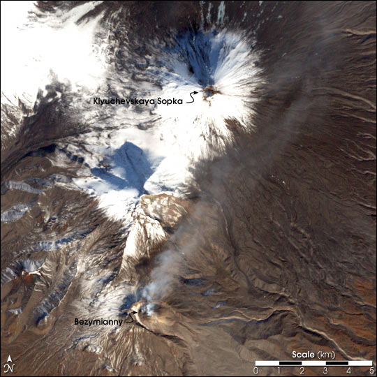 Crater of Bezymianny Volcano