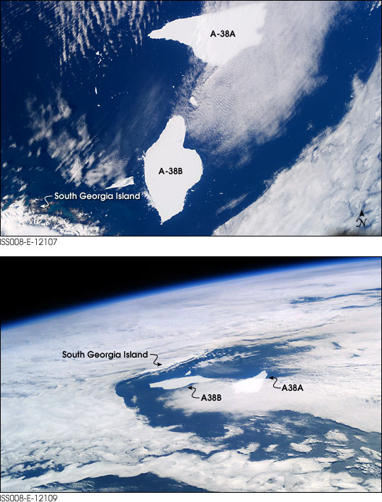 Five-Year-Old Icebergs near South Georgia Island