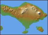 Topography of Bali