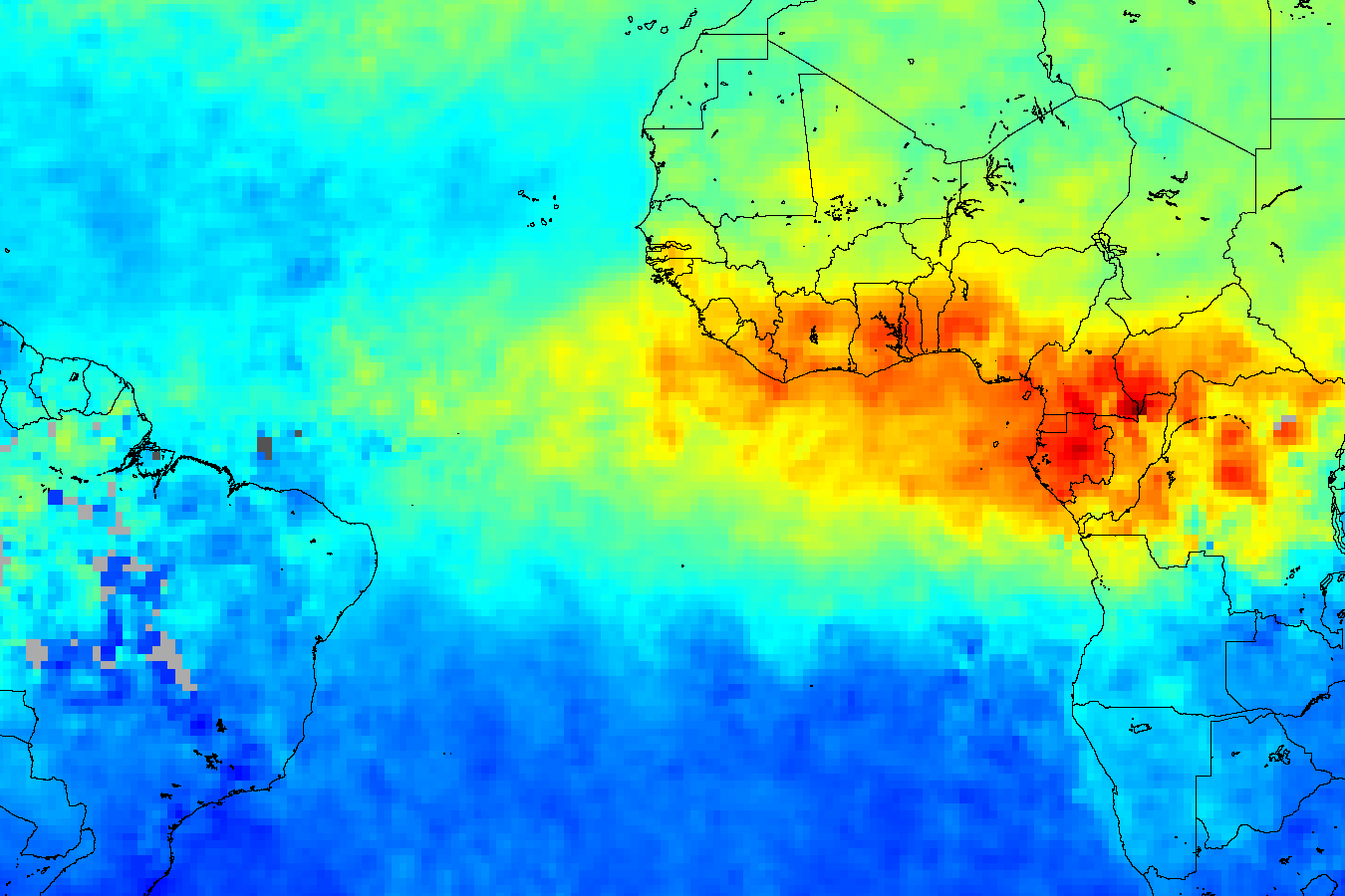 Pollution from Fires across Northwest Africa - related image preview