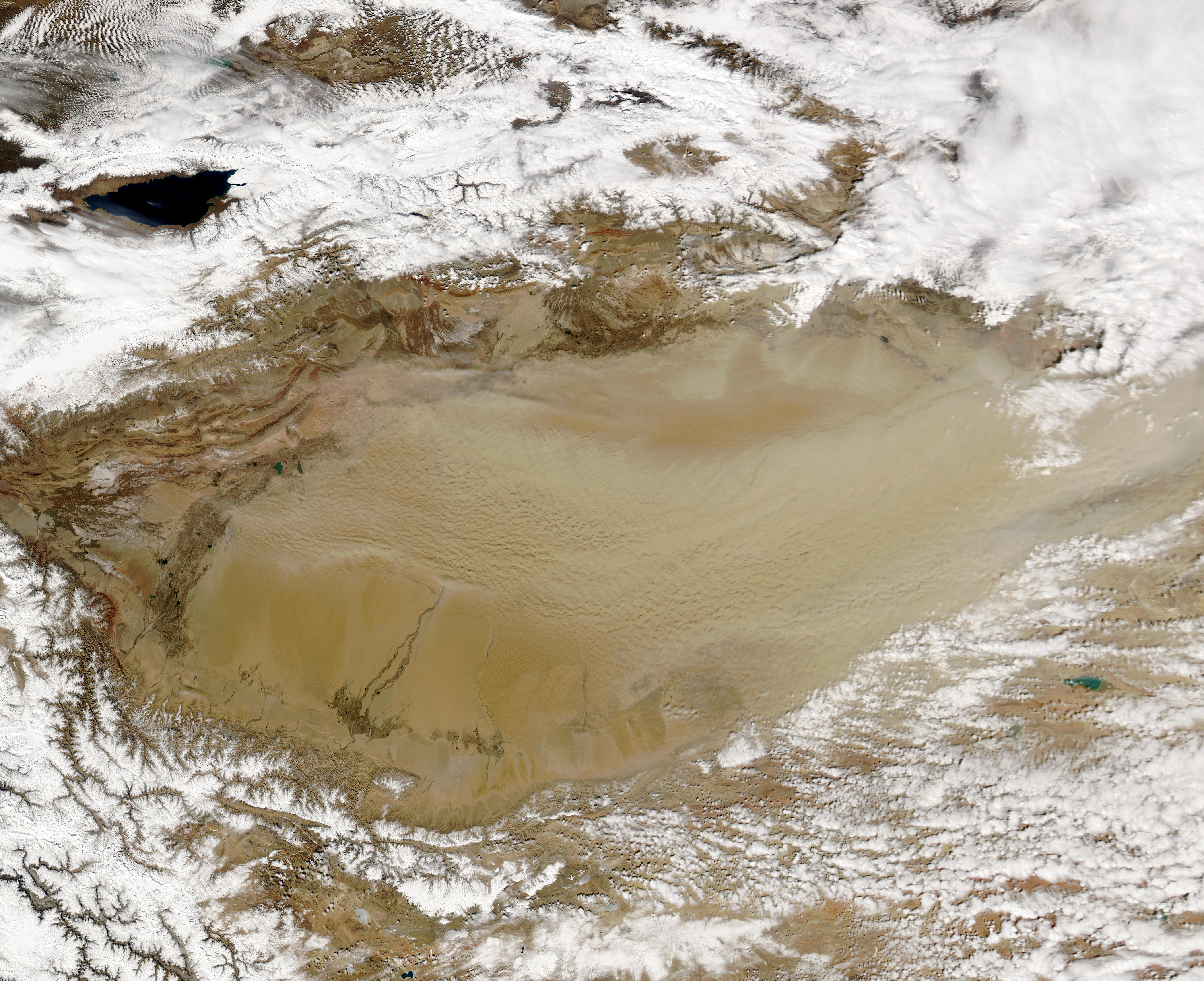 Dust over the Tarim Basin - related image preview