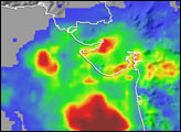 Cyclone Hugs the Coast of India