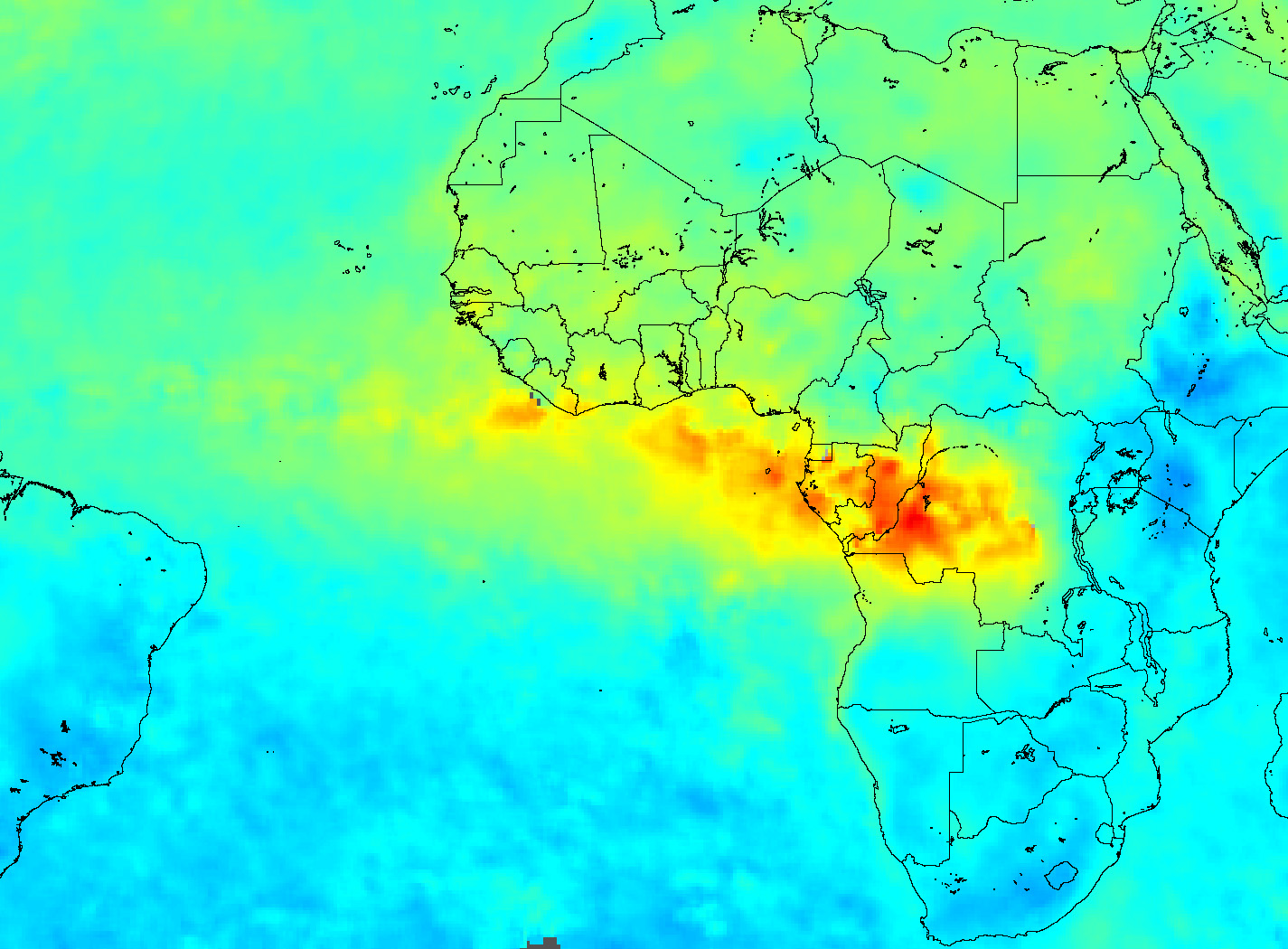Carbon Monoxide from African Fires - related image preview