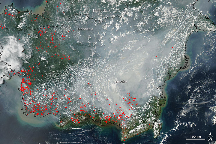 Fires and Smoke in Borneo