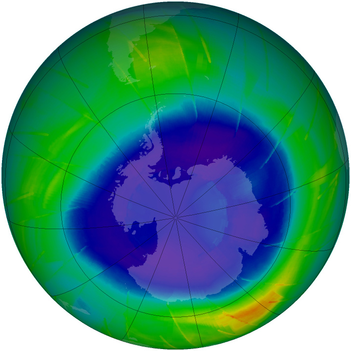 Antarctic Ozone Hole 2009