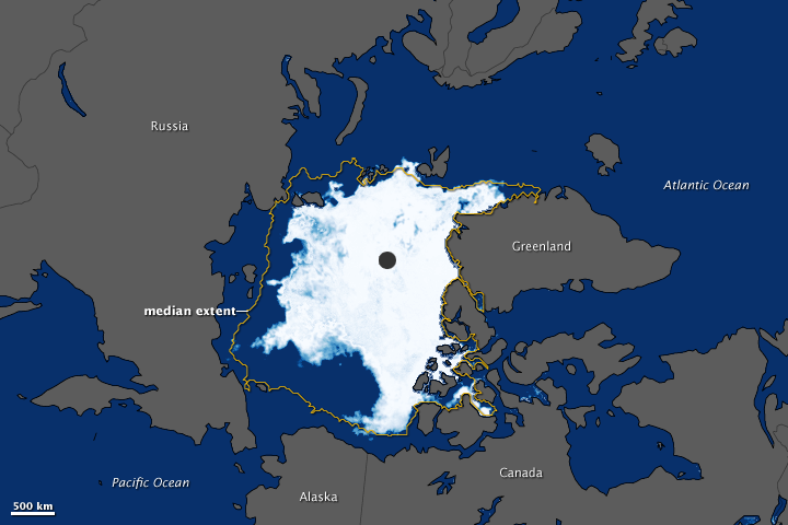 North Pole Sea Ice Minimum 2009