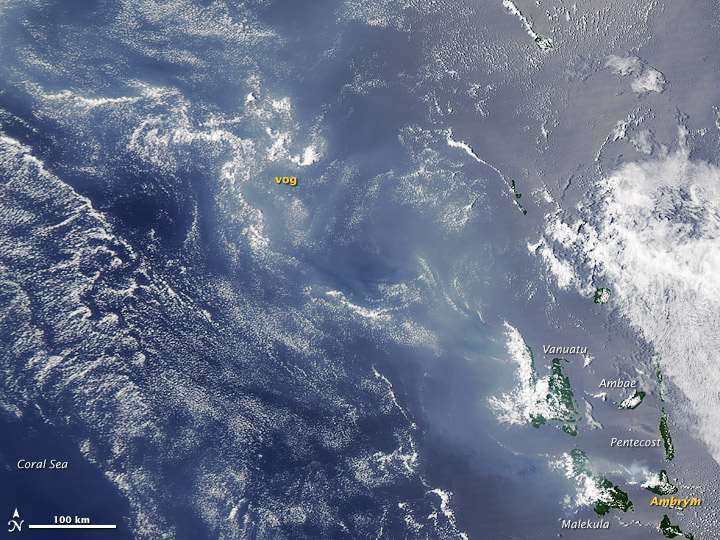 Vog from Ambrym Volcano