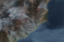 Fires in North Korea