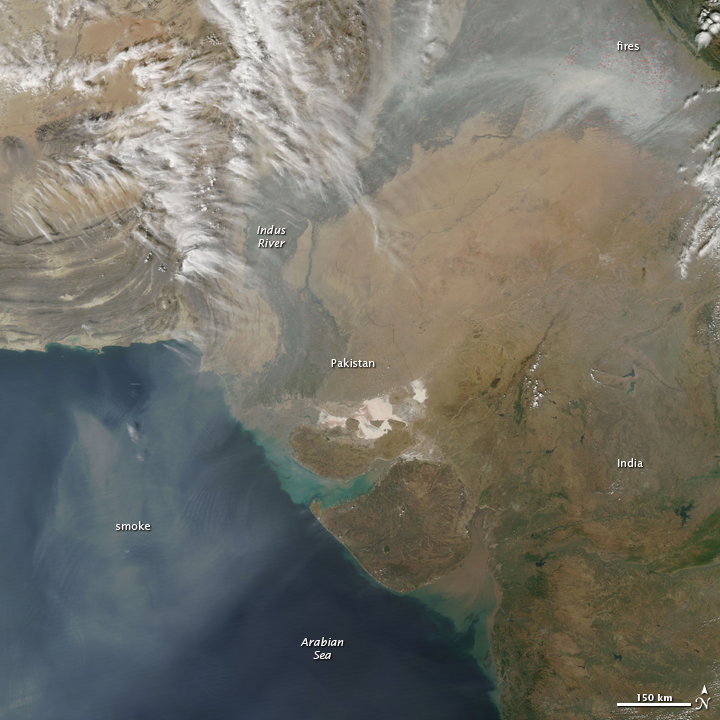 Haze over India