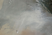 Haze over India