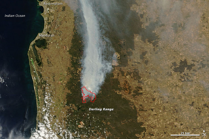Fires near Perth, Western Australia