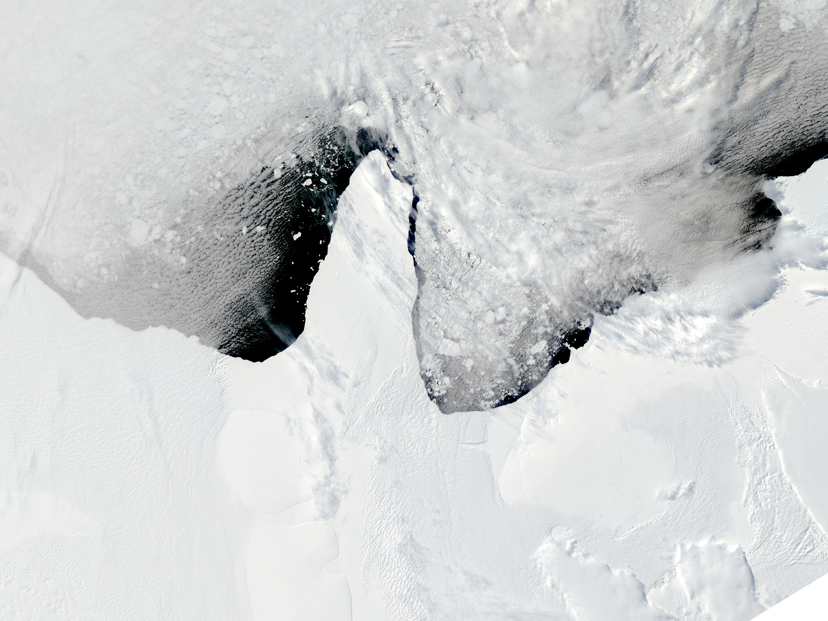 Rapid Sea Ice Breakup along the Ronne-Filchner Ice Shelf - related image preview