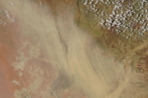 Dust over Queensland, Australia
