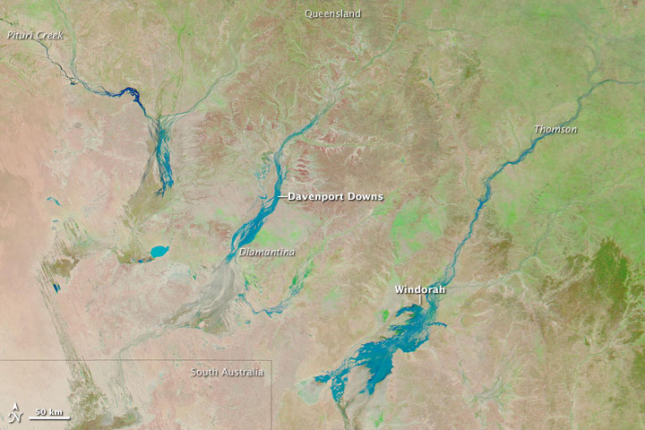 Floods in Australian Channel Country