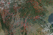 Fires in Burma, Thailand, Laos, Vietnam, China