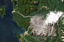 Chaiten Volcano and the Surrounding Area