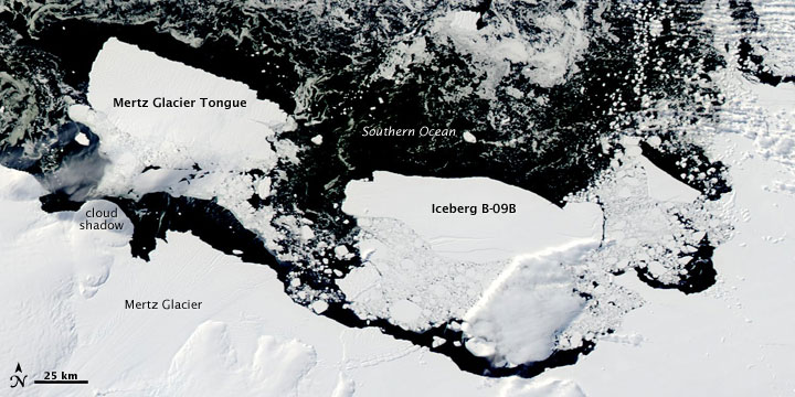 Icebergs off the Antarctic Coast