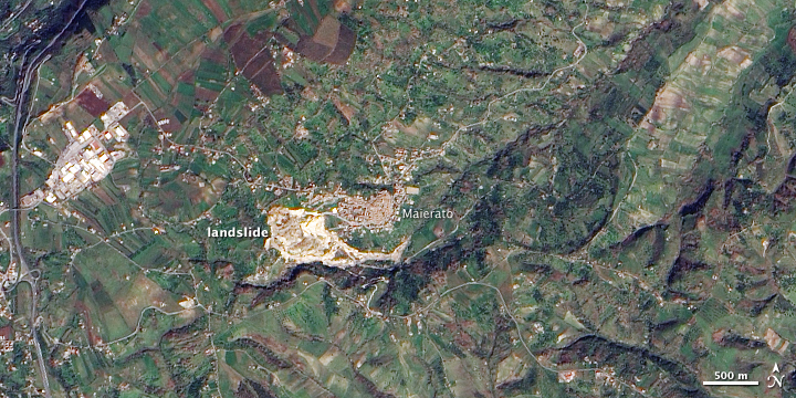 Landslide in Maierato, Italy
