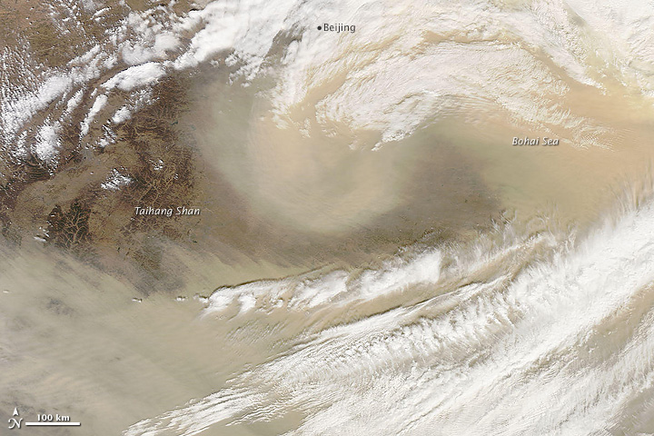 Spring Sandstorm Scours China