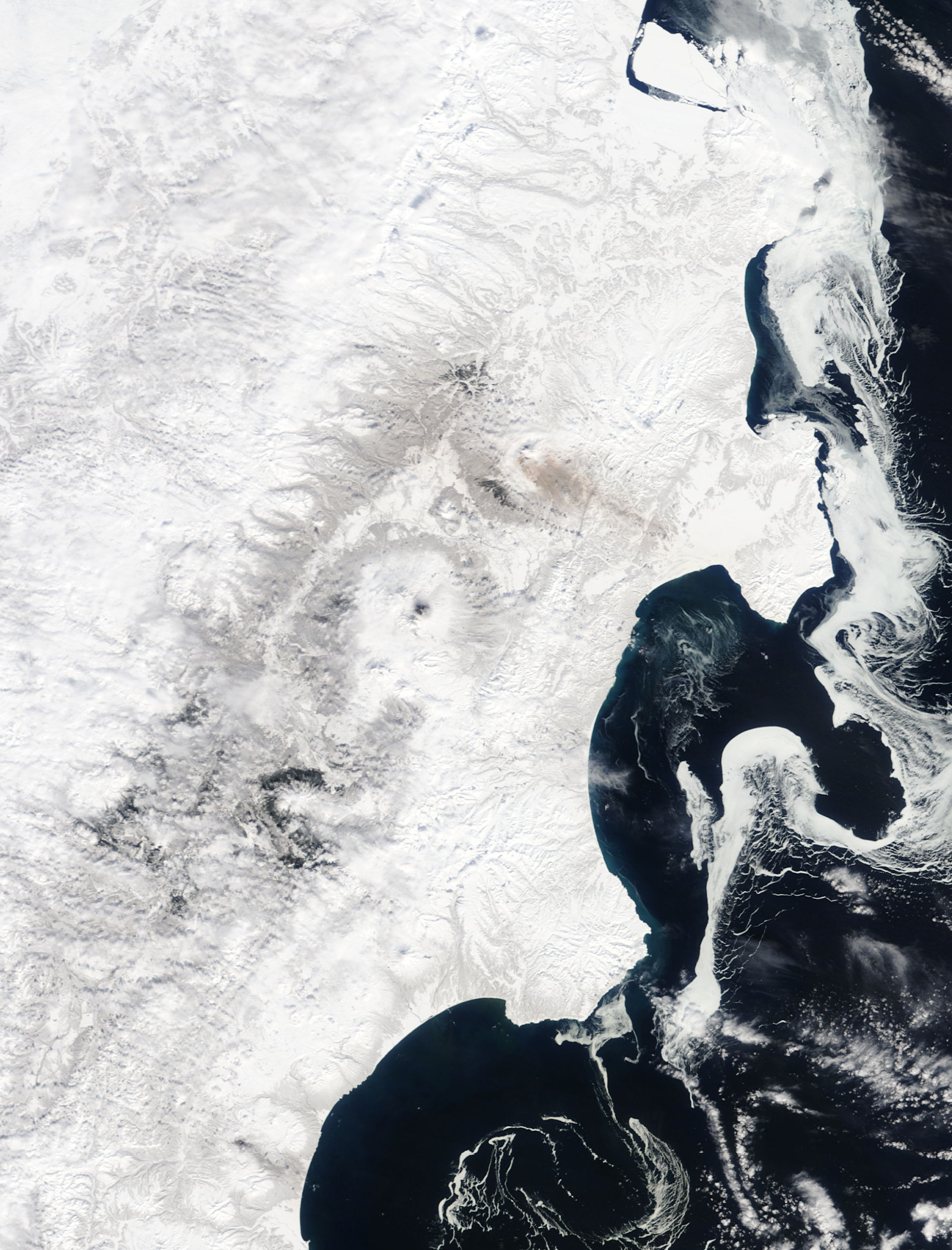 Sea Ice Imitates the Shoreline along the Kamchatka Peninsula - related image preview