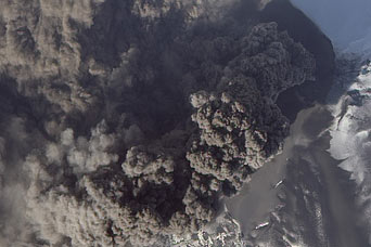 Detailed View of Ash Plume at EyjafjallajÃ¶kull Volcano - related image preview