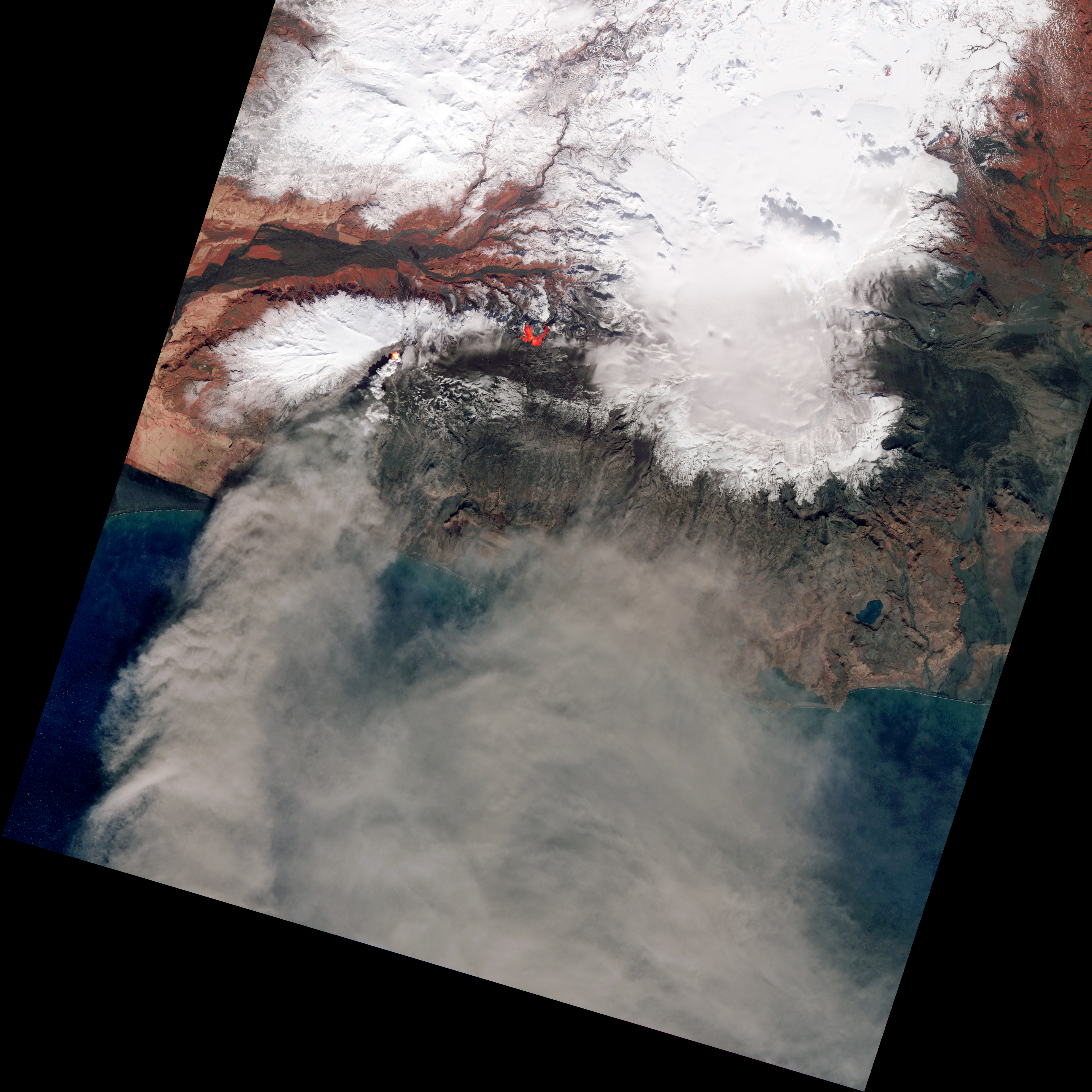 Hot spots on Iceland’s Eyjafjallajökull Volcano - related image preview