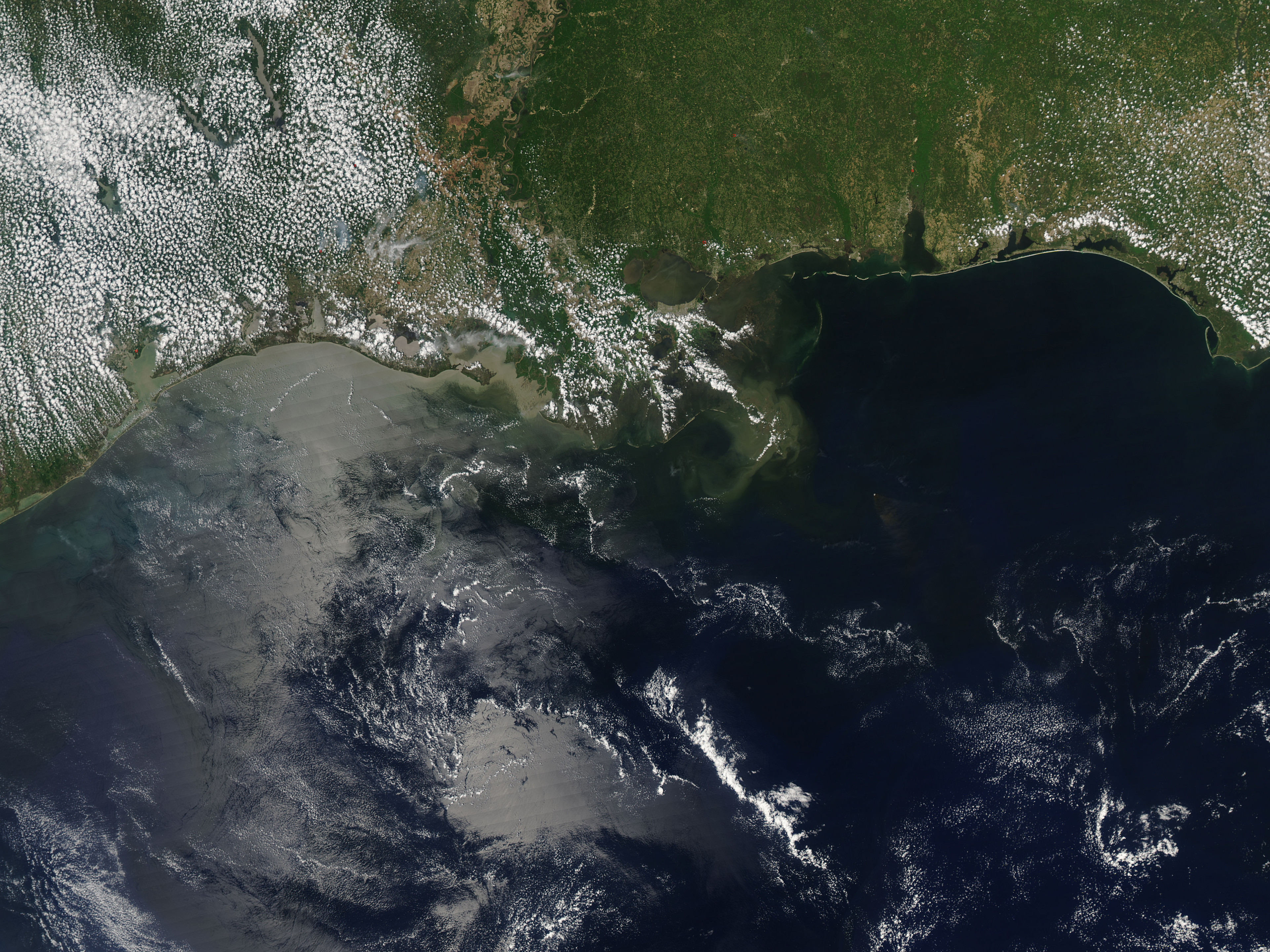 Smoke Plume from Burning Oil Rig in Gulf of Mexico - related image preview