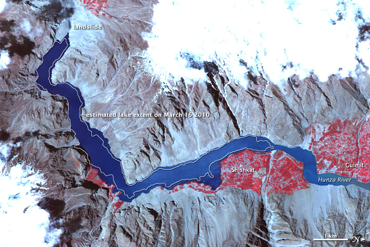 Landslide Lake in Northwest Pakistan