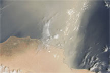 Dust Storm off Libya