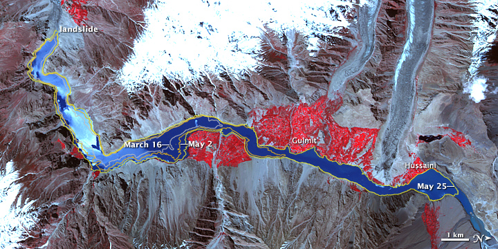 Landslide Lake in Northwest Pakistan