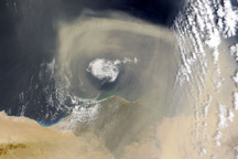 Dust Storm over Egypt and Libya