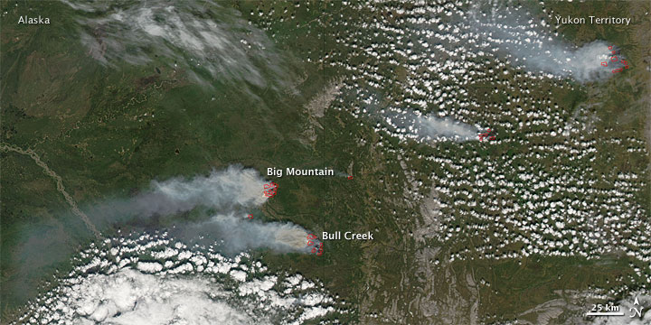 Fires in Alaska and Yukon Territory