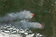 Fires in Alaska and Yukon Territory