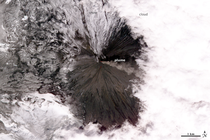 Plume from the Klyuchevskaya Volcano